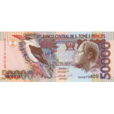 P68a Saint Thomas & Prince (Sao Tomé e Principe) - 50.000 Dobras Year 1996 (1 Sec. Thread)